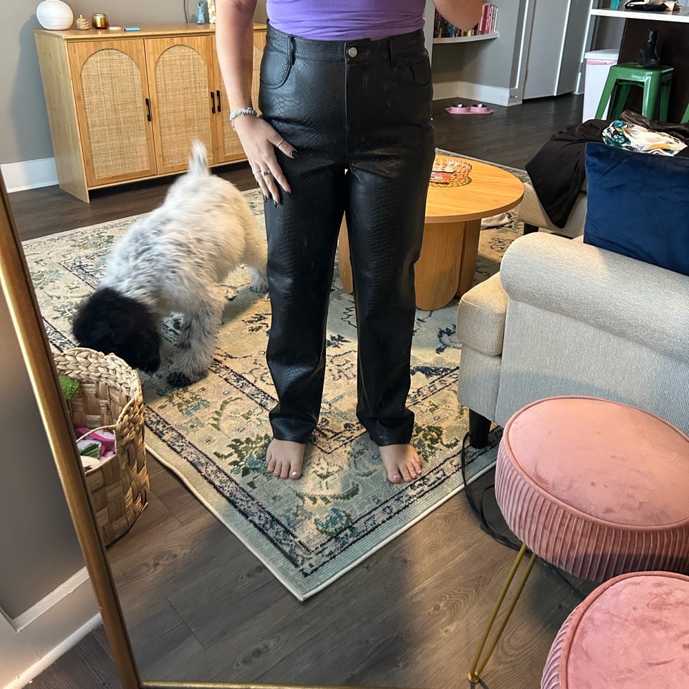 Wilfred Snakeskin Leather Pants